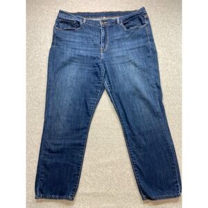 Levis Jeans Womens 16 Strait Anke Stretch  Blue Dark‎ Wash American